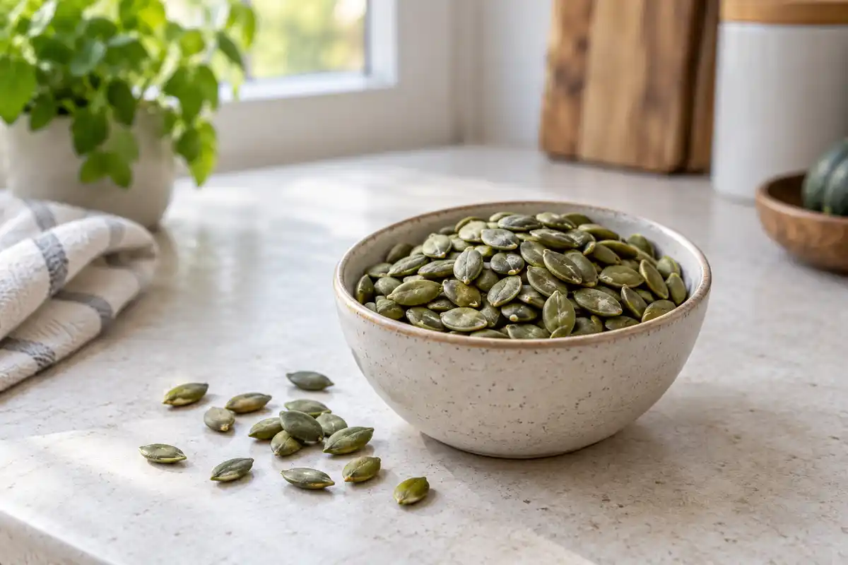 Les graines de courge sont le sujet de l’article, qui aborde les gênes digestives possibles et les signes à surveiller.
